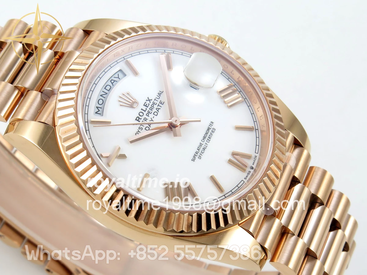 Rolex DayDate 40 228235 ARF White Roman Dial on President Bracelet VR3255 - Image 6