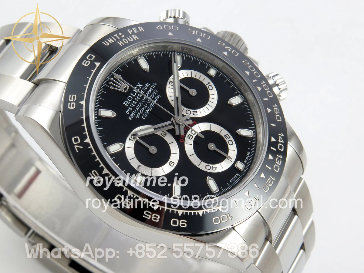 Rolex Daytona 116500 UFO Black Dial on Bracelet UF4130 (Free Sprung) - Image 6