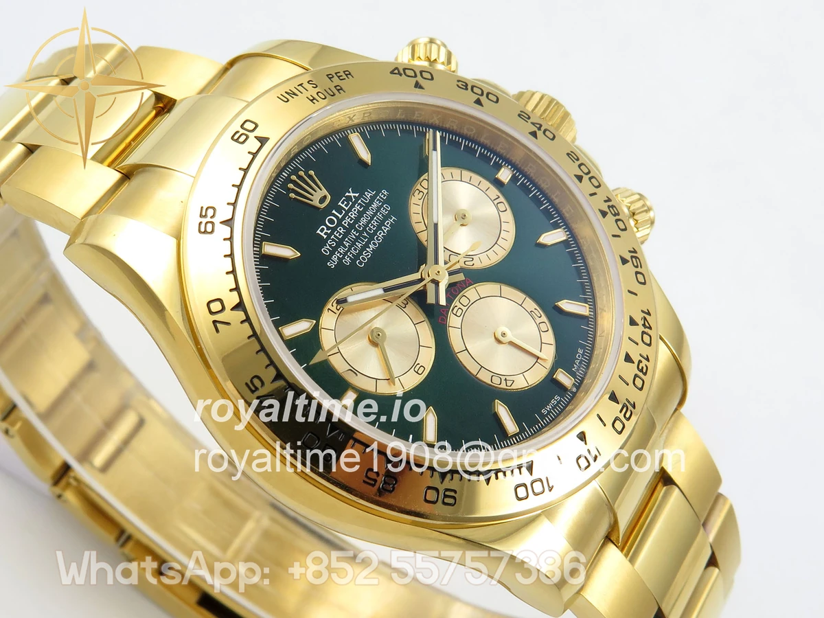 Rolex Daytona 116508 YG 3CF Green/YG Dial on YG Bracelet DD4131 (Gain Weight) - Image 6