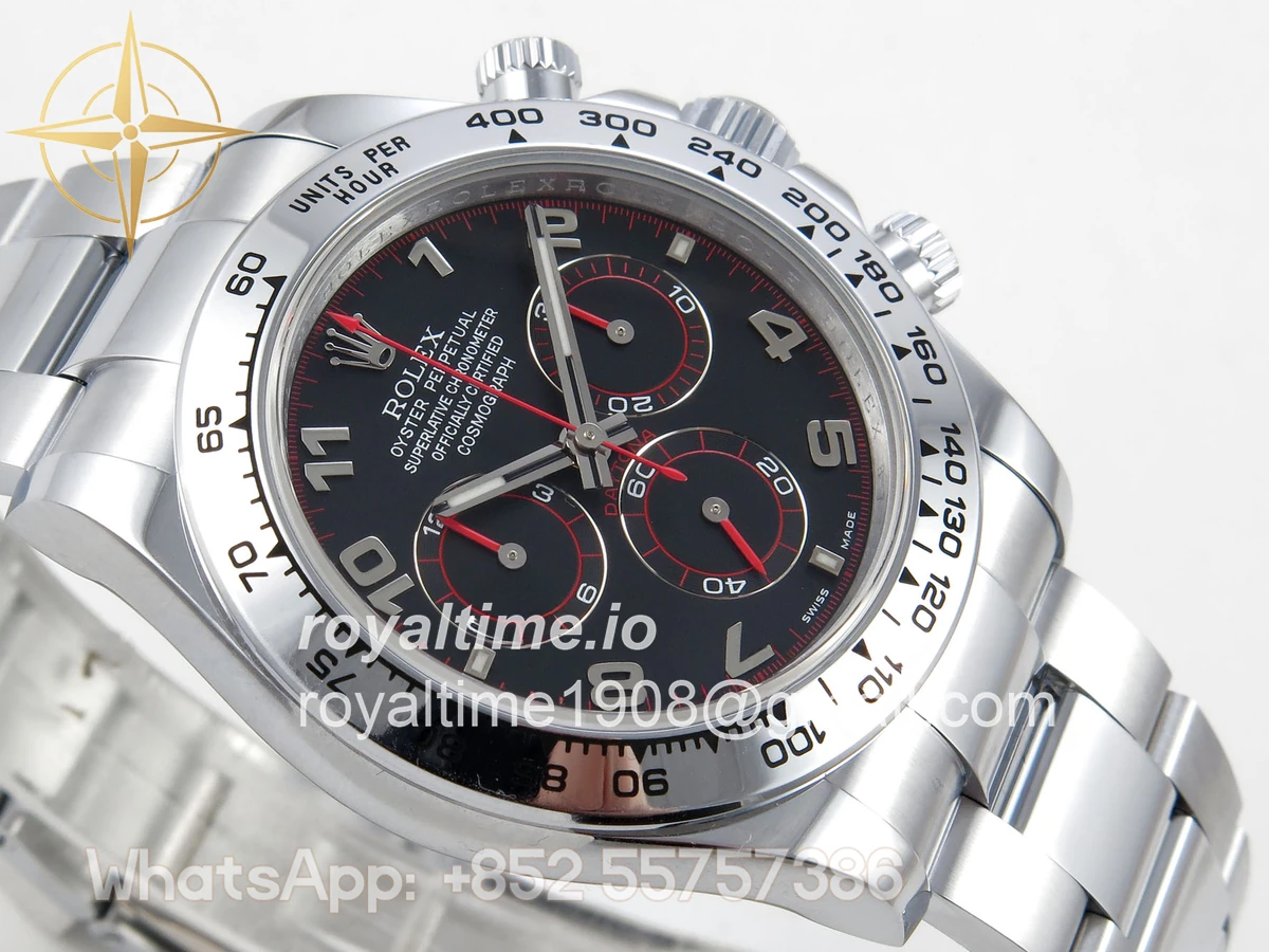 Rolex Daytona 116509 QF Black Numeral Dial on SS Bracelet SA4130 V2 Weighted 182g - Image 6