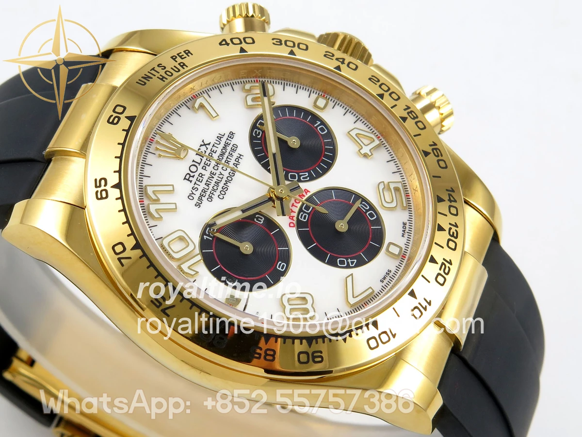 Rolex Daytona 116518 QF White/Black Numeral Dial on Oysterflex Strap SA4130 V11 (Gain Weight) 160g - Image 6