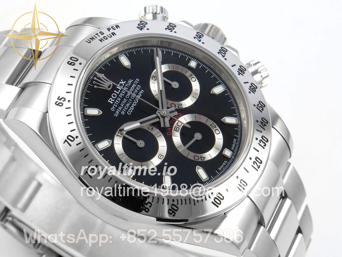 Rolex Daytona 116520 UFO Black Dial on Bracelet UF4130 (Free Sprung) - Image 6