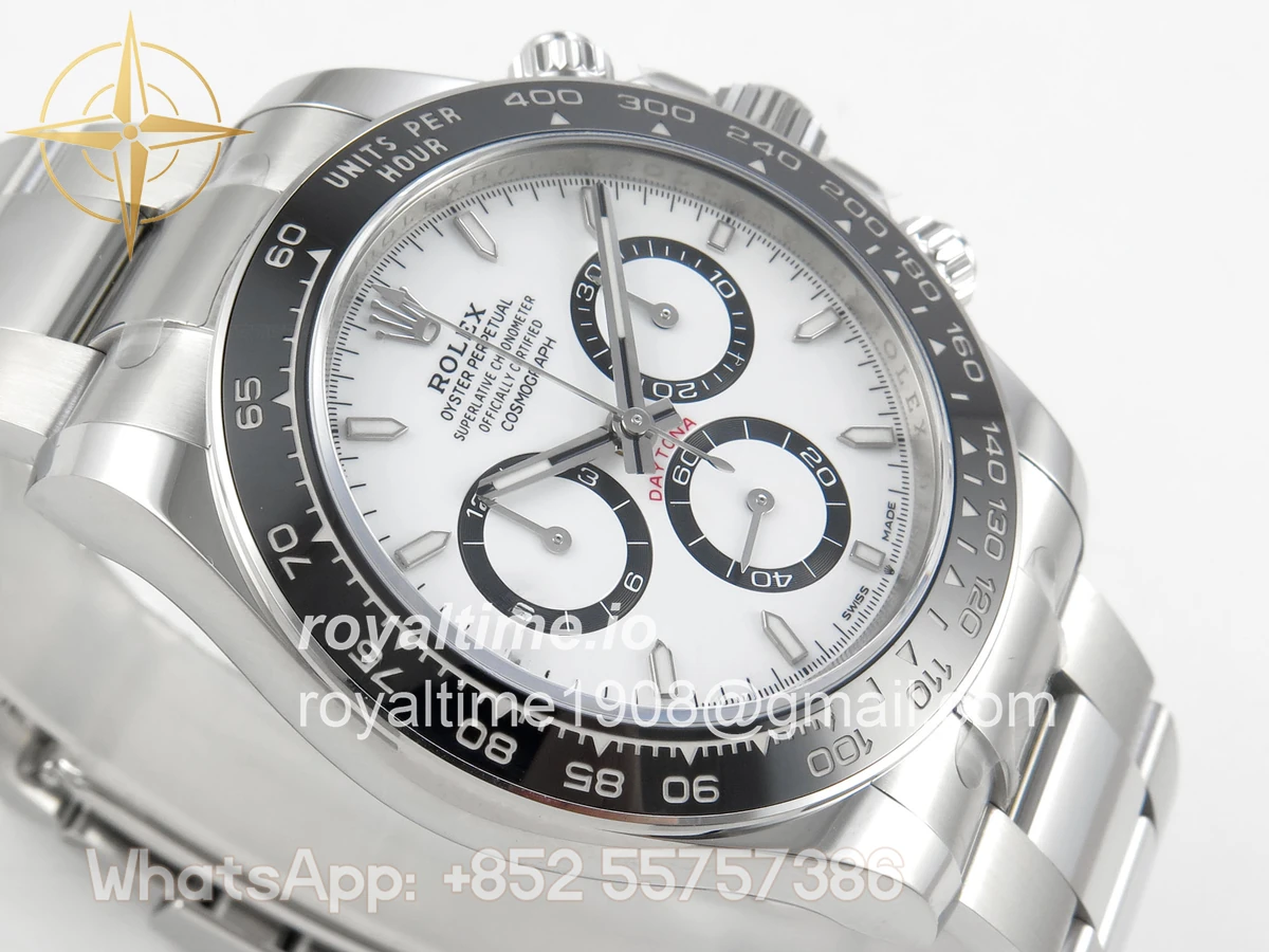 Rolex Daytona 126500 Panda ARF 904L White Dial on Oyster Bracelet DD4131 - Image 6