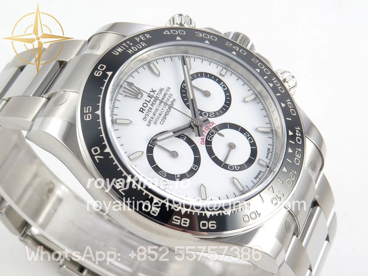 Rolex Daytona 126500 Panda Clean Plus 904L White Dial on Oyster Bracelet DD4131 - Image 6