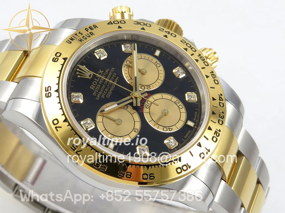 Rolex Daytona 126503 SS/YG UFO Black/YG Diamonds Dial on SS/YG Bracelet UF4131 (Free Sprung) - Image 6