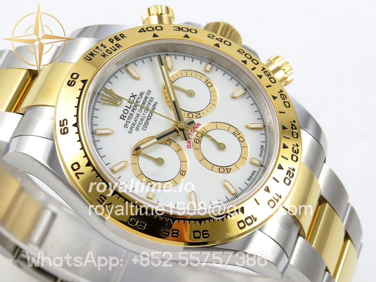 Rolex Daytona 126503 SS/YG UFO White Dial on SS/YG Bracelet UF4131 (Free Sprung) - Image 6