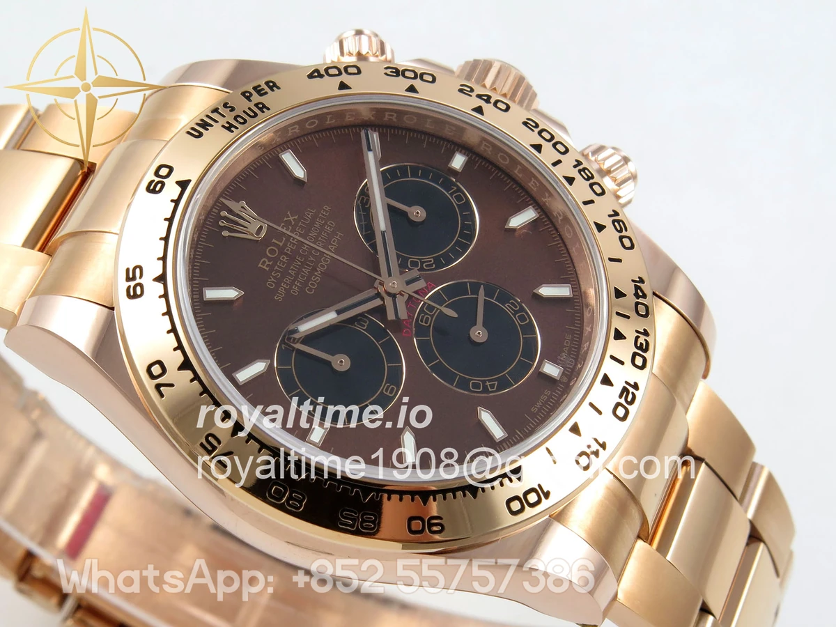 Rolex Daytona 126505 BTF Brown/Black Dial on RG Braclet DD4131 (Weighted) 220g - Image 6