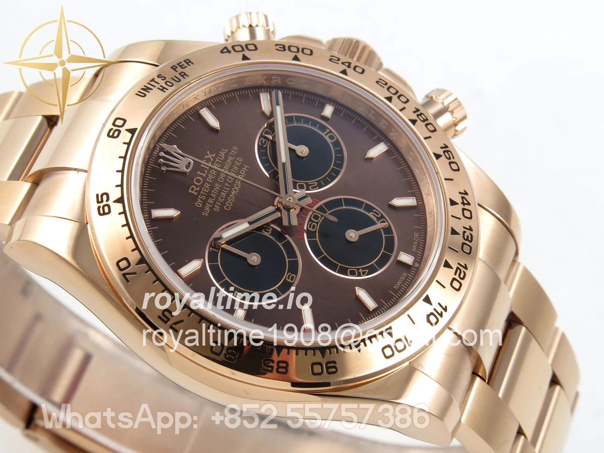 Rolex Daytona 126505 RG UFO Brown/Black Dial on RG Bracelet UF4131 (Free Sprung) - Image 6
