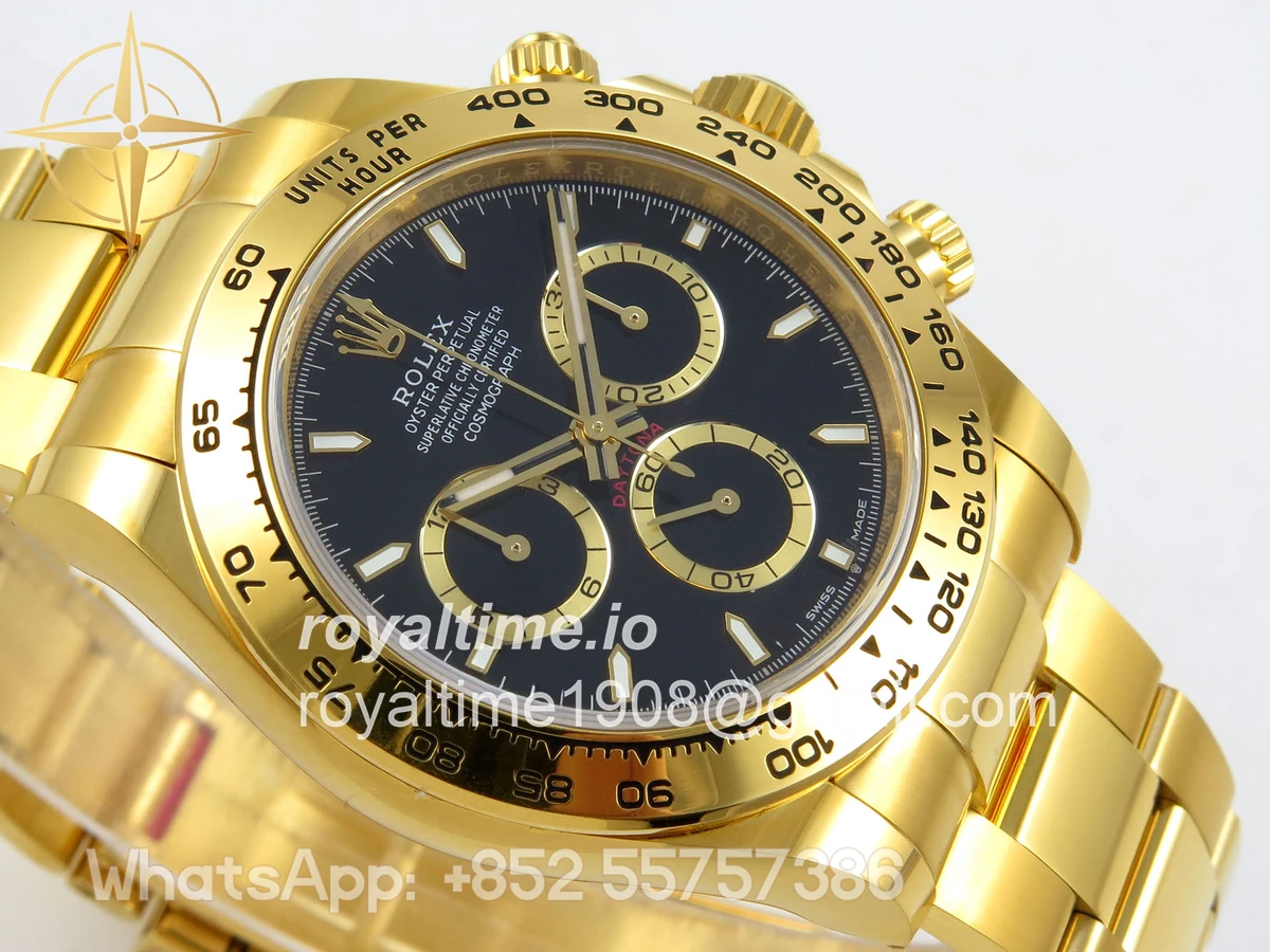 Rolex Daytona 126508 BTF Black Dial on YG Braclet DD4131 (Weighted) 220g - Image 6
