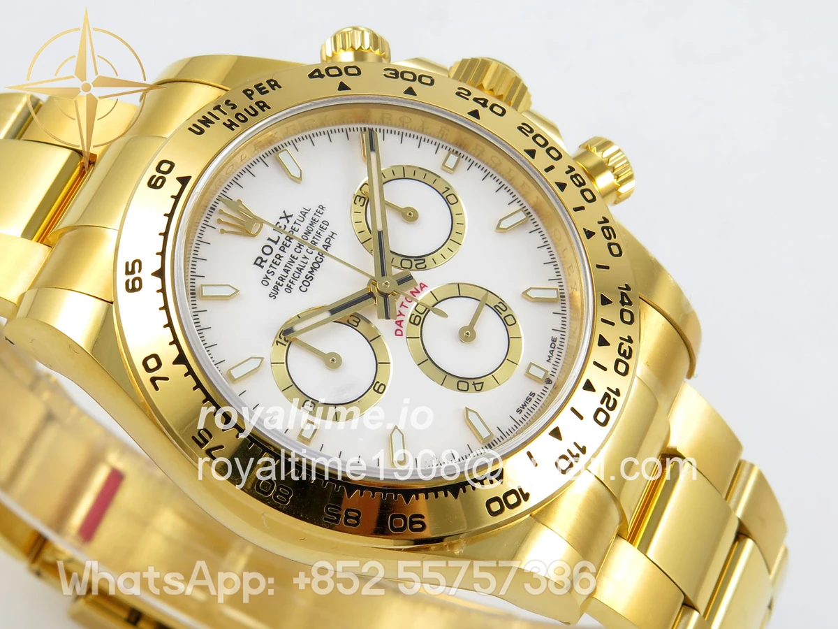 Rolex Daytona 126508 BTF White Dial on YG Braclet DD4131 (Weighted) 220g - Image 6
