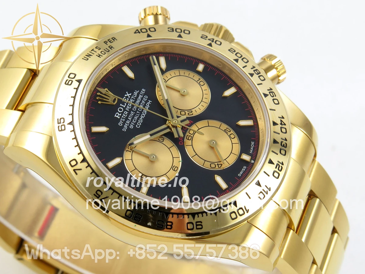 Rolex Daytona 126508 YG UFO Black/YG Dial on YG Bracelet UF4131 (Free Sprung) - Image 6