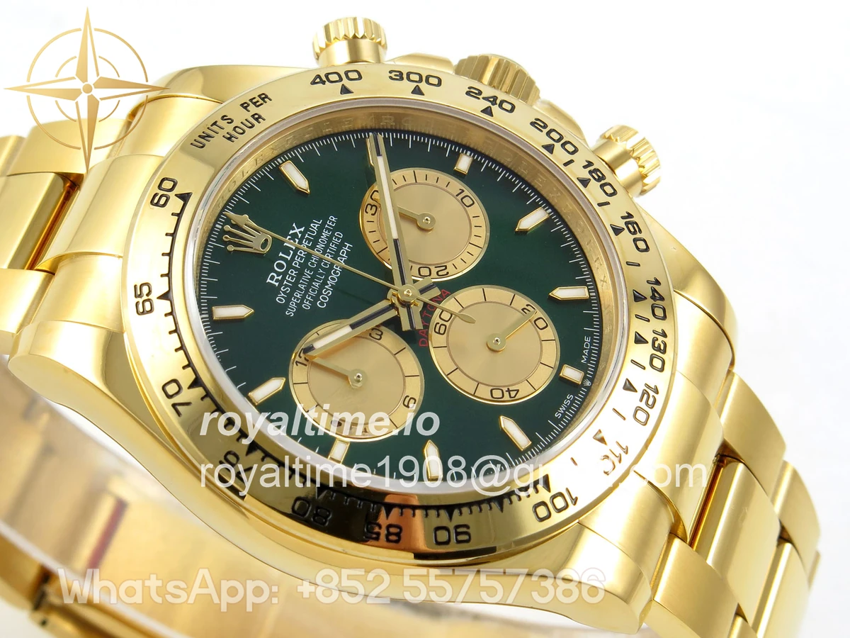 Rolex Daytona 126508 YG UFO Green/YG Dial on YG Bracelet UF4131 (Free Sprung) - Image 6