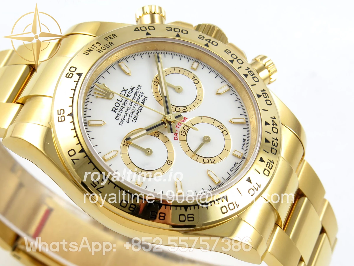 Rolex Daytona 126508 YG UFO White Dial on YG Bracelet UF4131 (Free Sprung) - Image 6