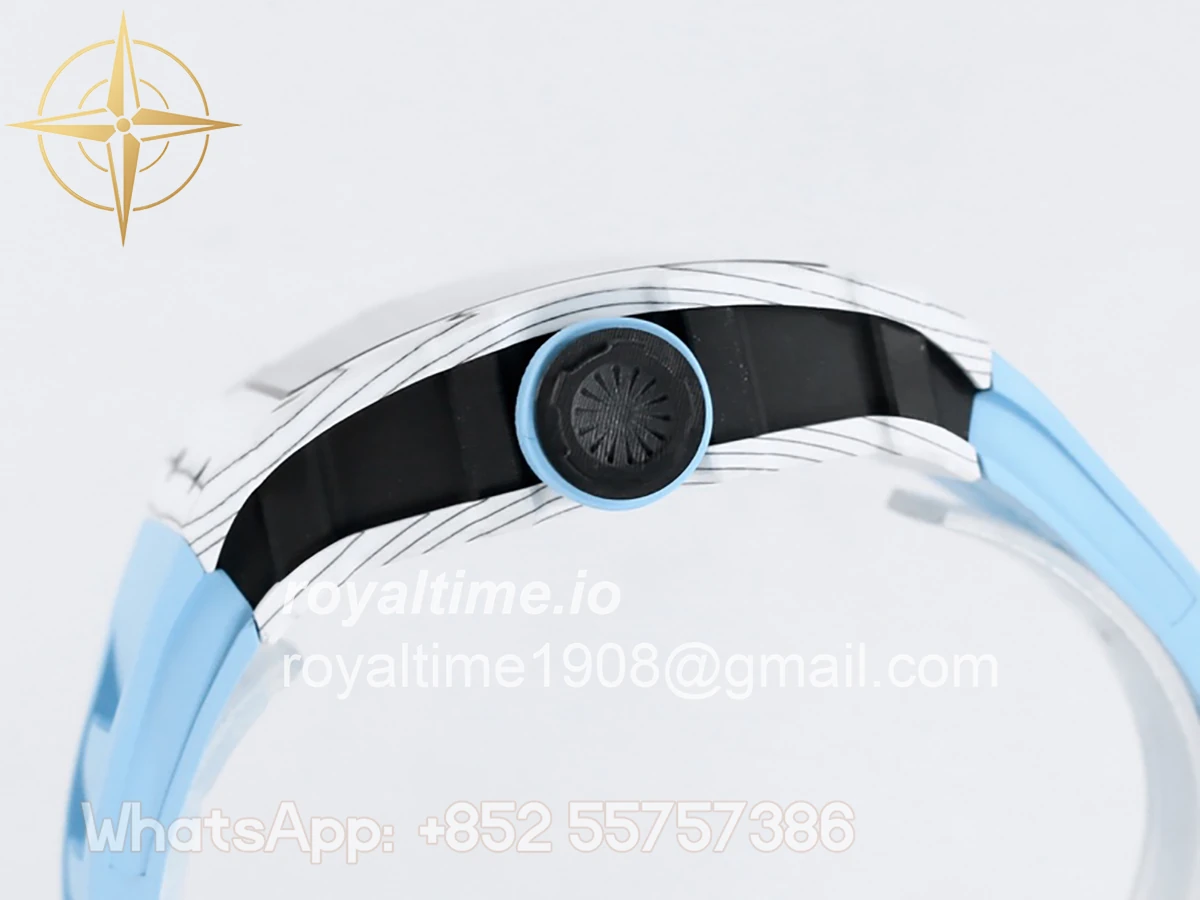 Richard Mille RM 035-01 Rafael Nadal White NTPT on Blue Rubber Strap - Image 6