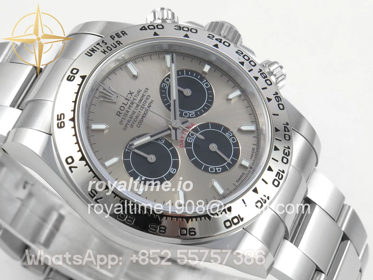Rolex Daytona 126509 BTF Gray/Black Dial on SS Braclet DD4131 (Weighted) 220g - Image 6