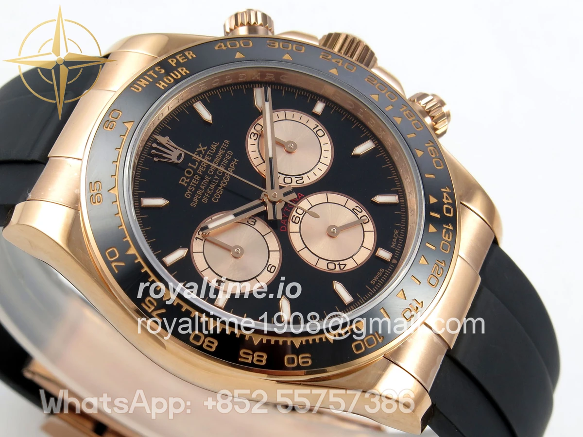 Rolex Daytona 126515 QF Black/RG Dial on Oysterflex Strap JH4131 V18 (Free Sprung) Weighted 157g - Image 6