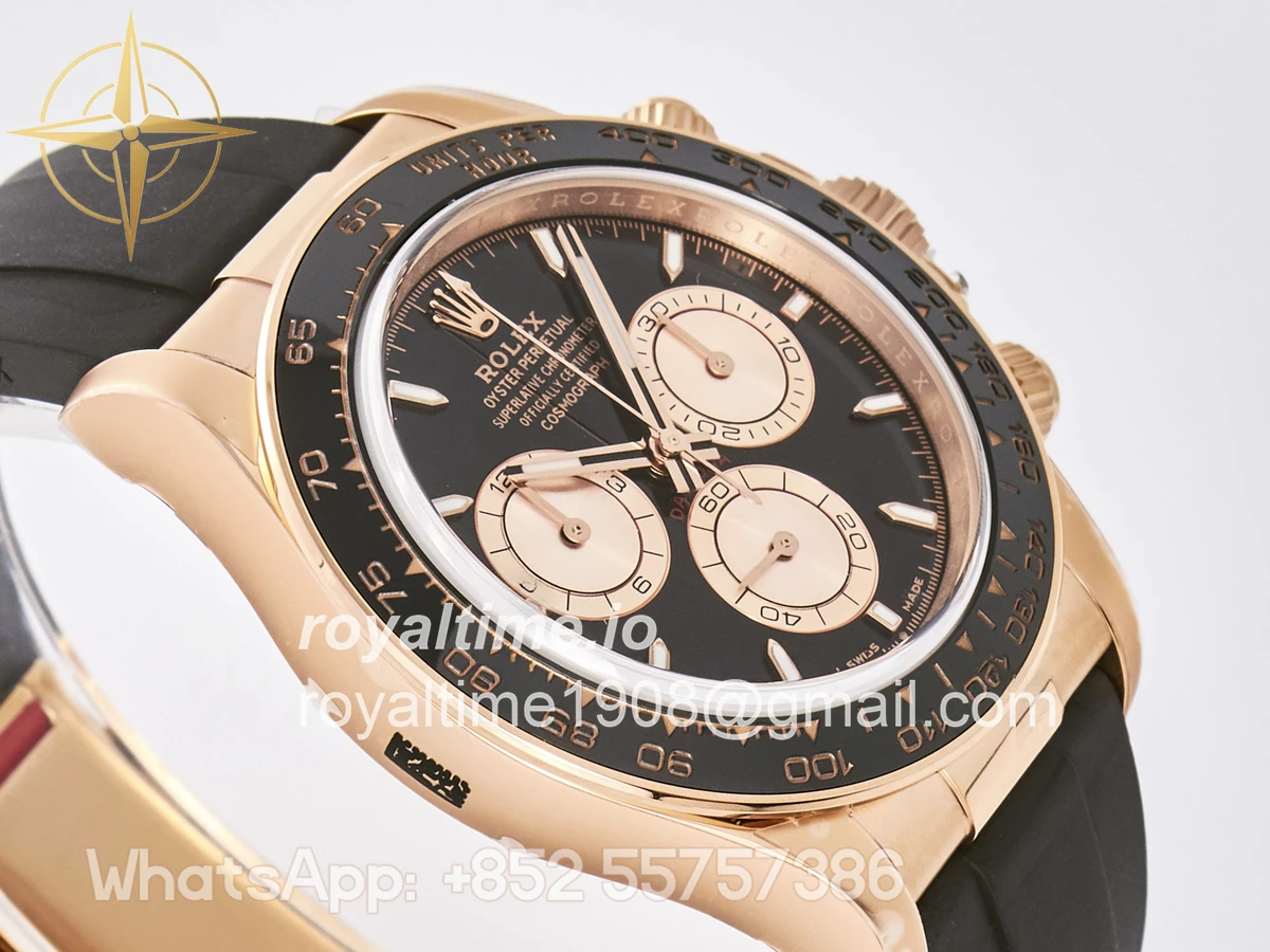 Rolex Daytona 126515 TMF Black/RG Stick Dial on Oysterflex Strap DD4131 - Image 6