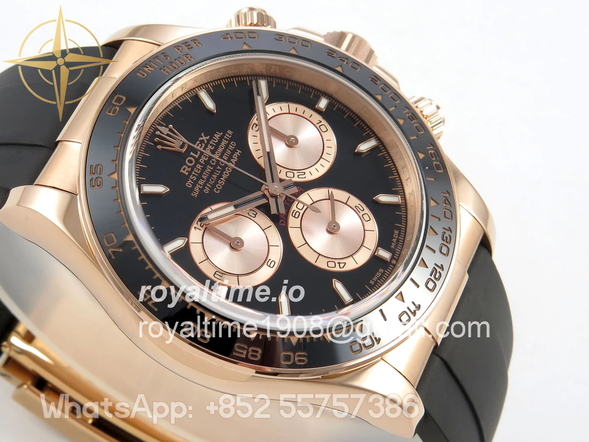 Rolex Daytona 126515 TMF Black/RG Stick Dial on Oysterflex Strap DD4131(162g) - Image 6