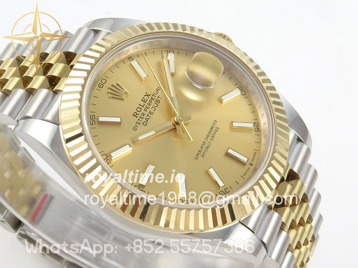 Rolex DateJust 41 126333 QF 904L Steel YG Stick Dial on SS/YG Jubilee Bracelet QF3235 (145g) - Image 6