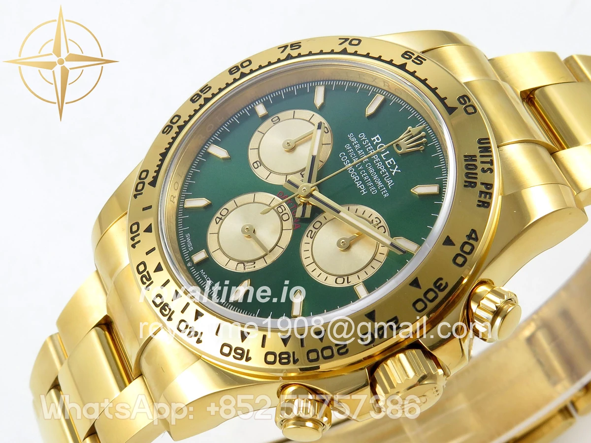 Rolex Daytona 126508 YG Clean Plus Green/YG Dial on Oysterflex Strap DD4131 - Image 6