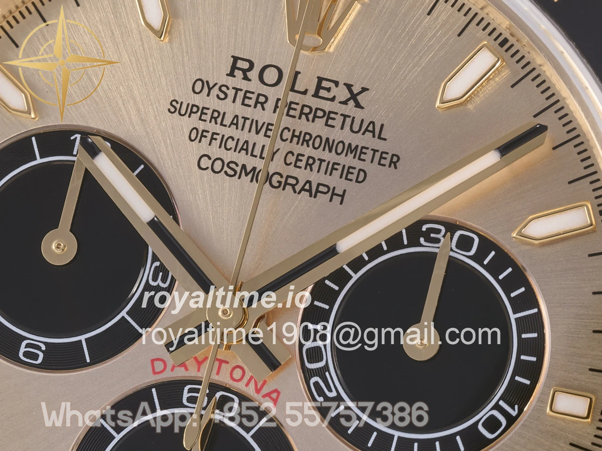 Rolex Daytona 126518 3BF YG/Black Dial Sticks Markers on Oysterflex Strap Weighted 160g - Image 6