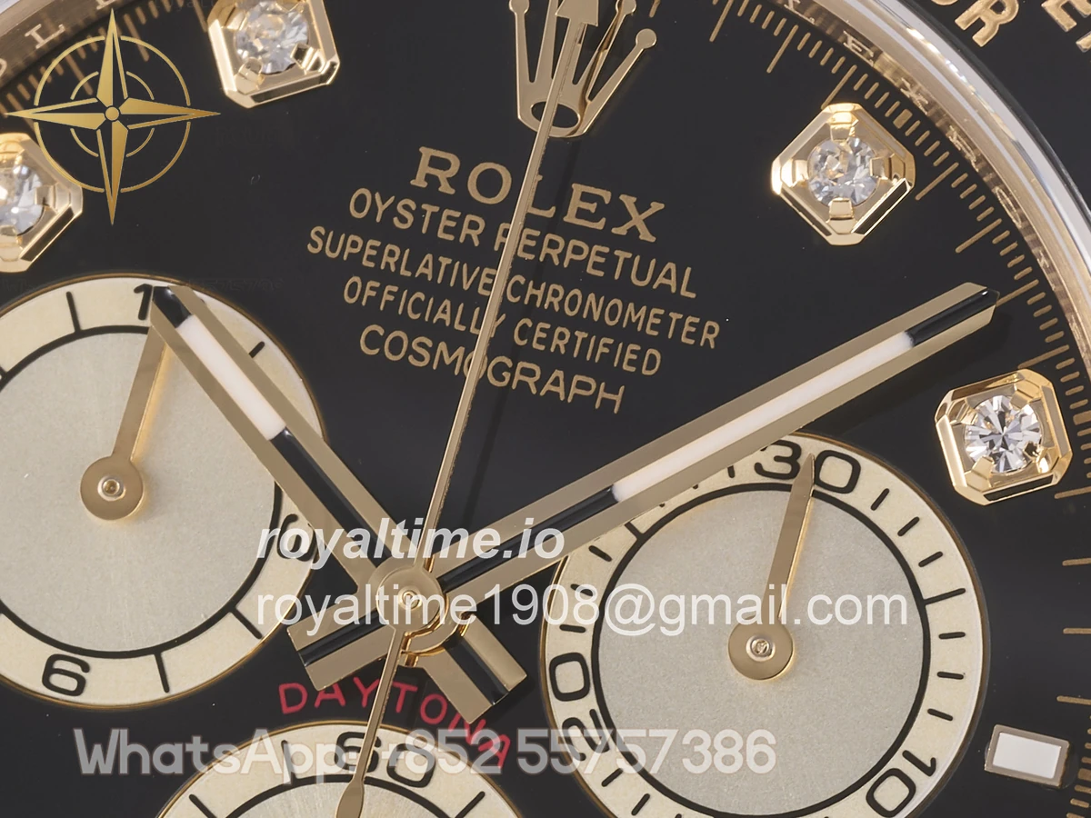 Rolex Daytona 126518 3BF YG/Black Diamonds Dial Sticks Markers on Oysterflex Strap Weighted 160g - Image 5