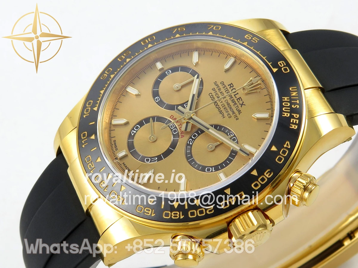 Rolex Daytona 126518 ARF YG Dial on Oysterflex Strap DD4131 V2 (Weighted) - Image 6