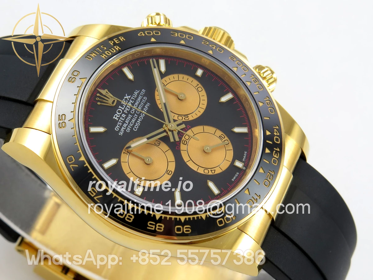 Rolex Daytona 126518 BTF Black/YG Dial on Oysterflex Strap DD4131 (Weighted) 162g - Image 6