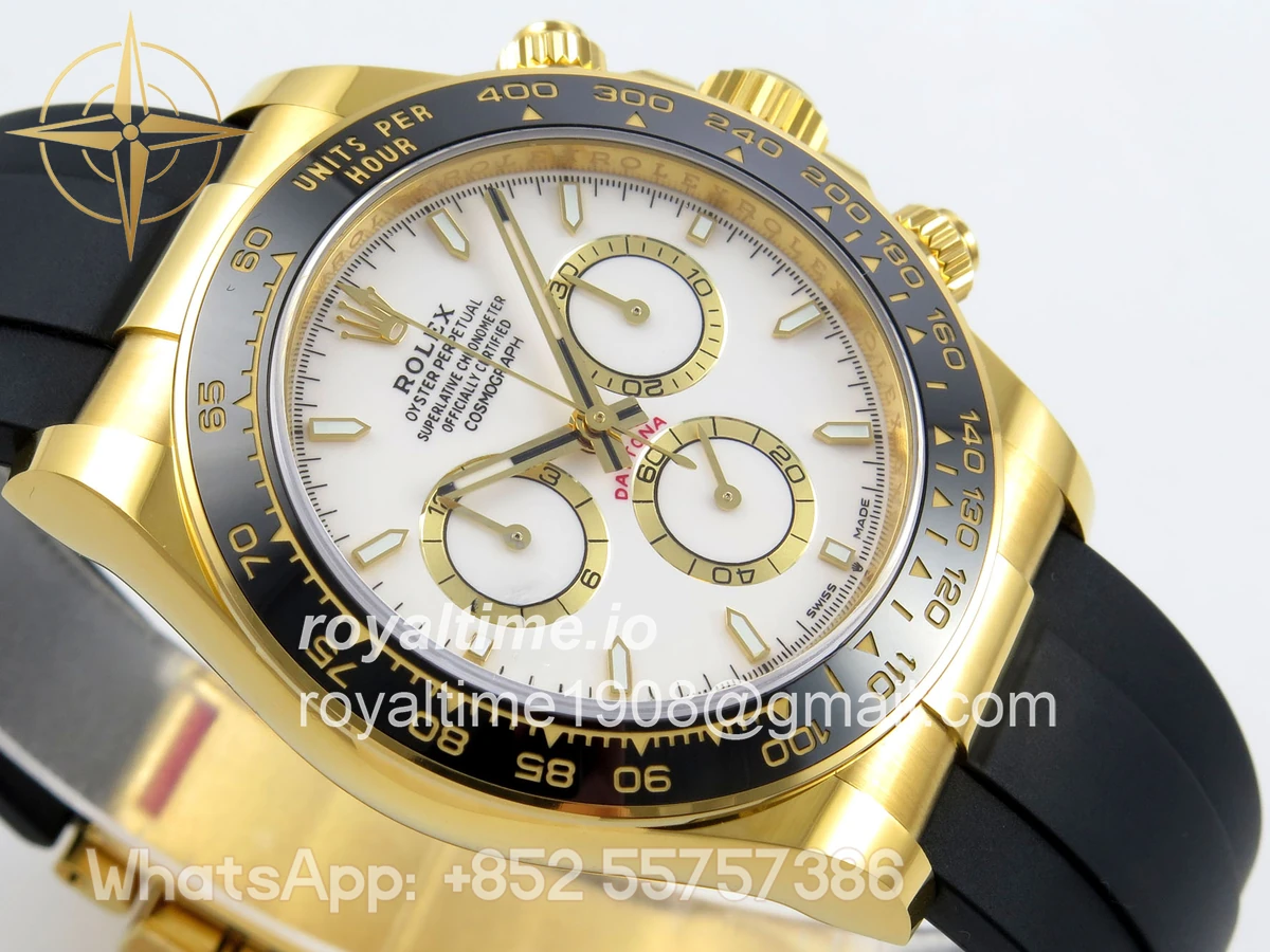 Rolex Daytona 126518 BTF White Dial on Oysterflex Strap DD4131 (Weighted) 162g - Image 6