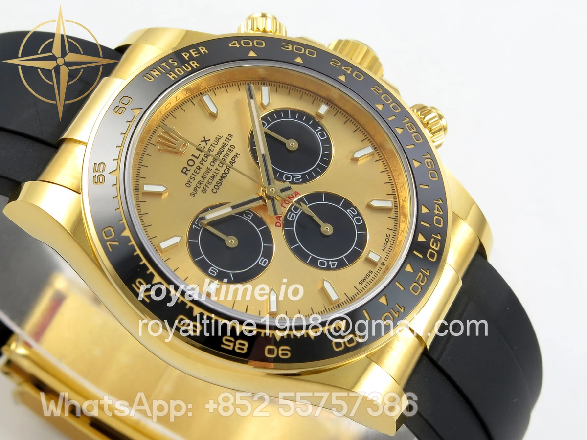 Rolex Daytona 126518 BTF YG/Black Dial on Oysterflex Strap DD4131 (Weighted) 162g - Image 6