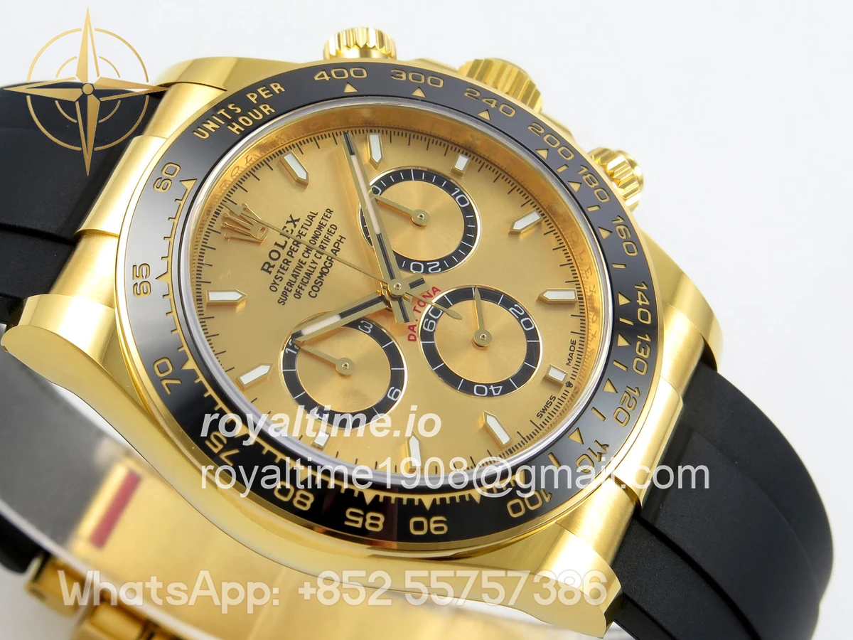 Rolex Daytona 126518 BTF YG Dial on Oysterflex Strap DD4131 (Weighted) 162g - Image 6