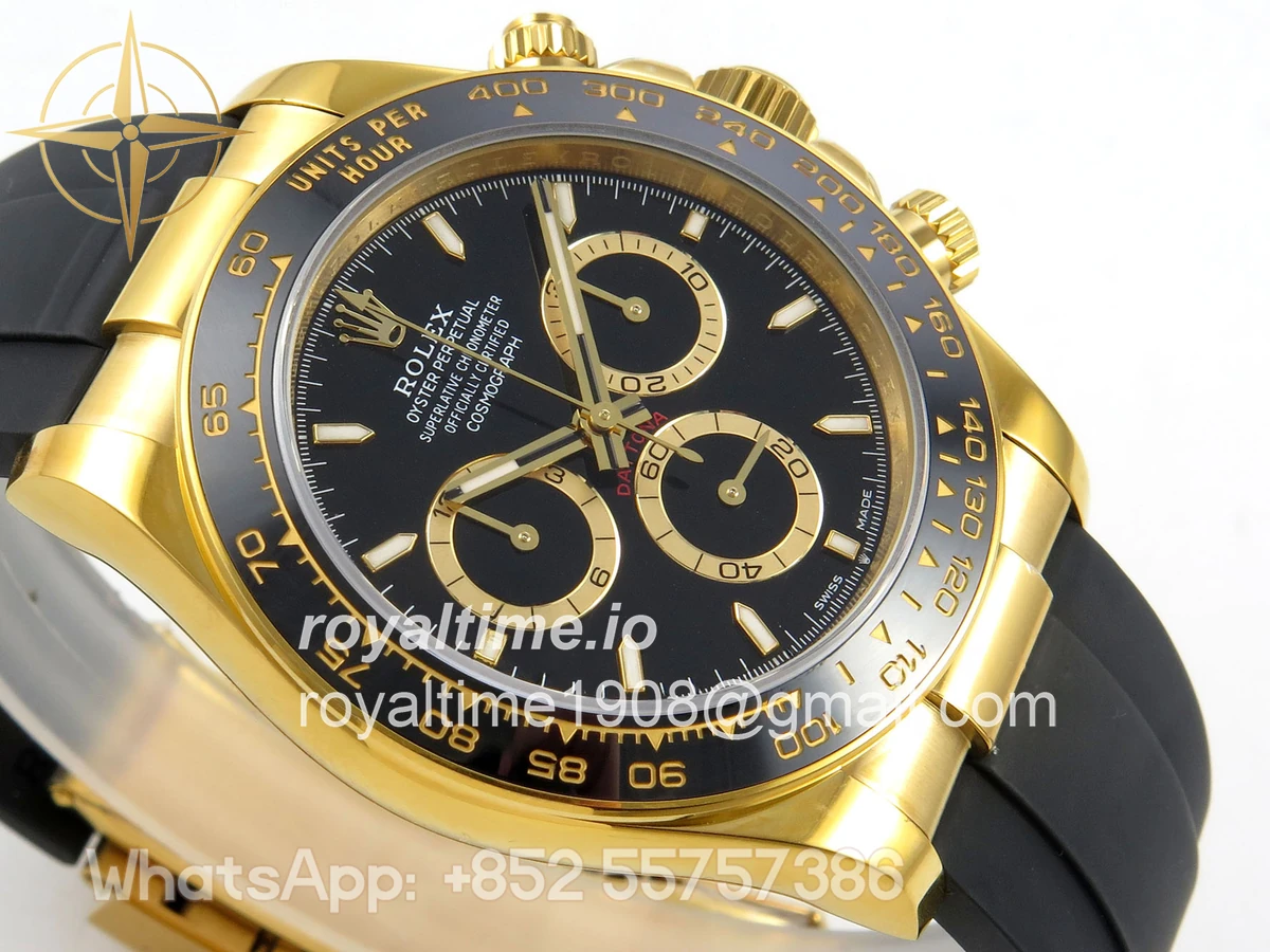Rolex Daytona 126518 QF Black Dial on Oysterflex Strap JH4131 V18 (Free Sprung) Weighted 157g - Image 6