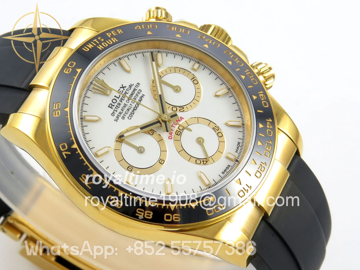 Rolex Daytona 126518 QF White Dial on Oysterflex Strap JH4131 V18 (Free Sprung) Weighted 157g - Image 6