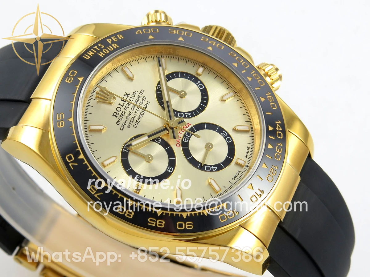 Rolex Daytona 126518 QF YG Dial on Oysterflex Strap JH4131 V18 (Free Sprung) Weighted 157g - Image 6