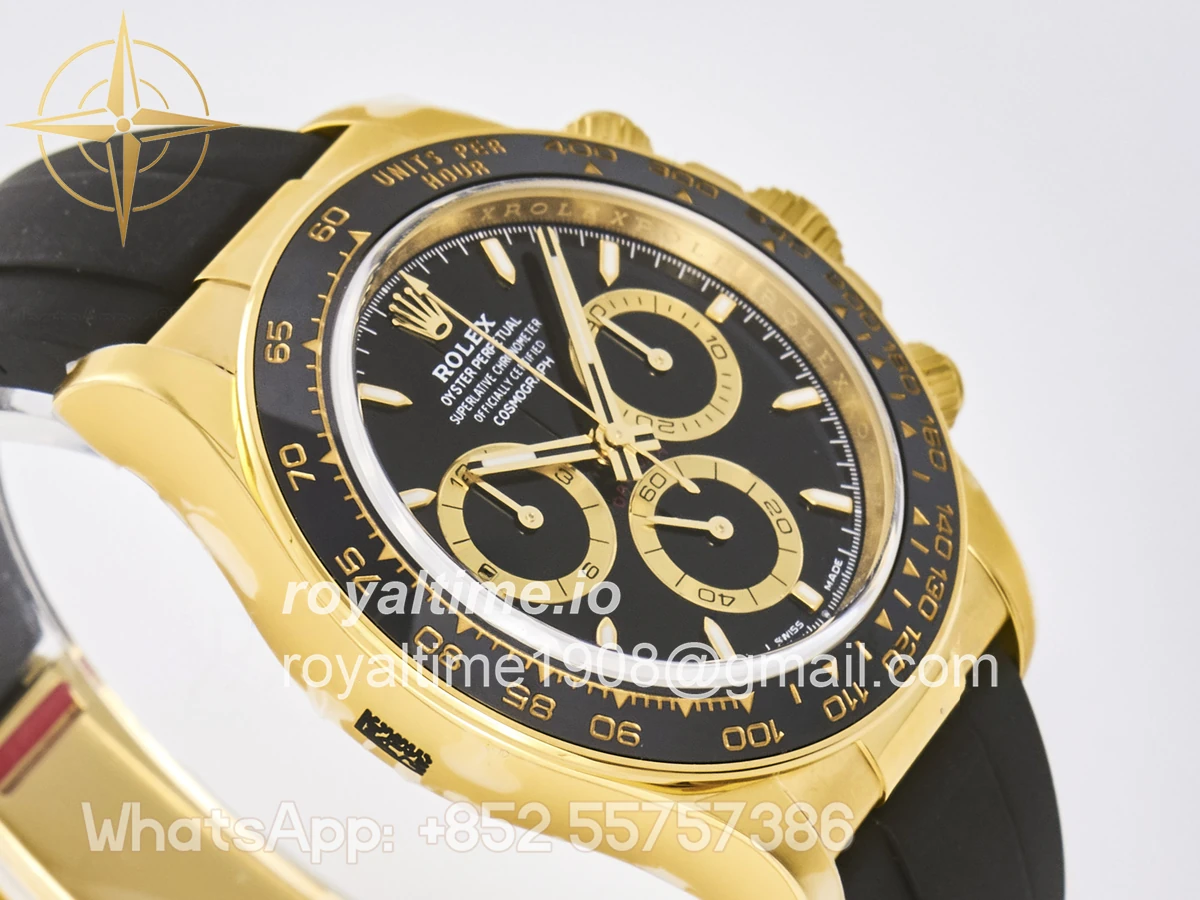 Rolex Daytona 126518 TMF Black Stick Dial on Oysterflex Strap DD4131 - Image 6