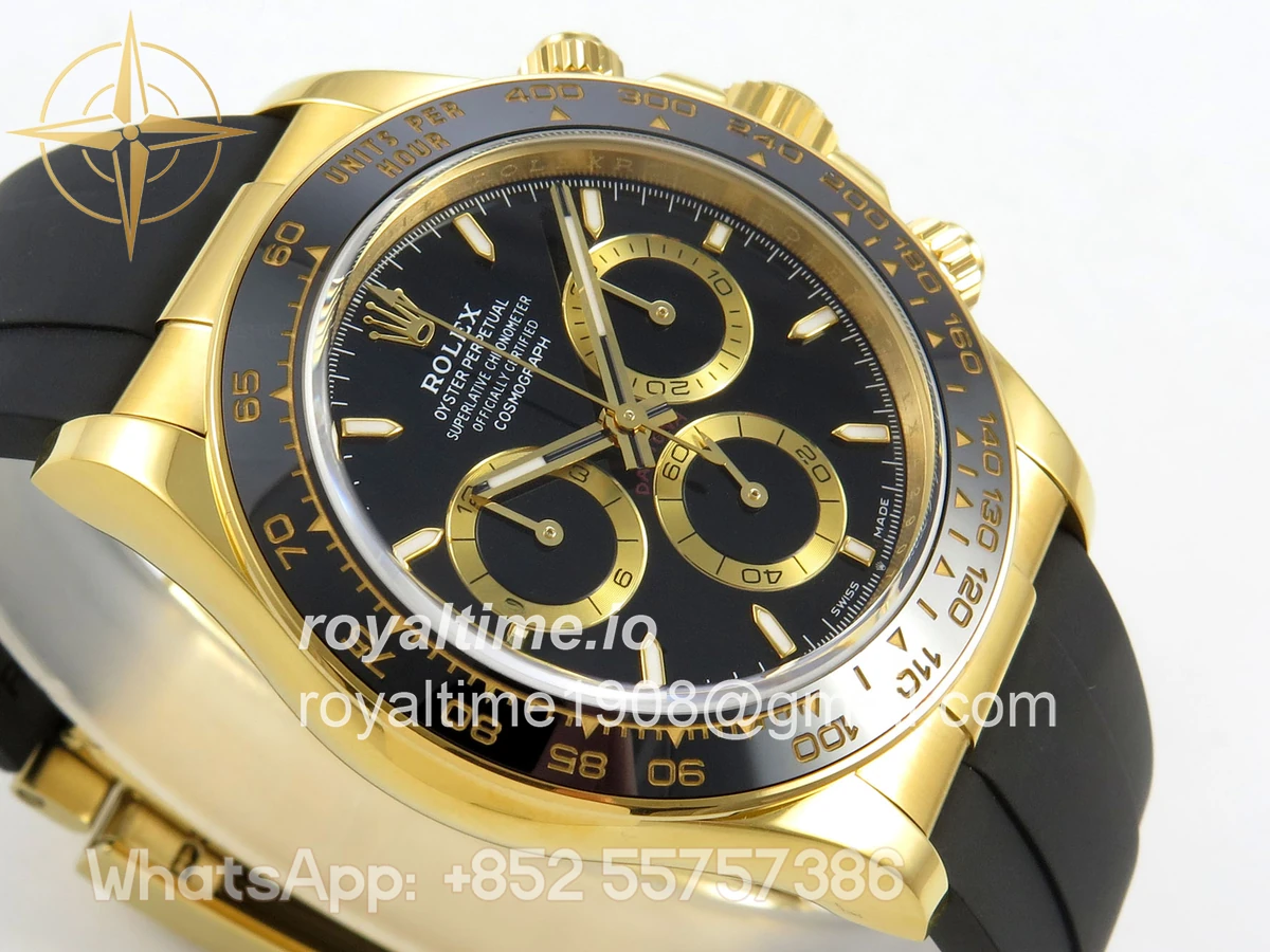 Rolex Daytona 126518 TMF Black Stick Dial on Oysterflex Strap DD4131(162g) - Image 6