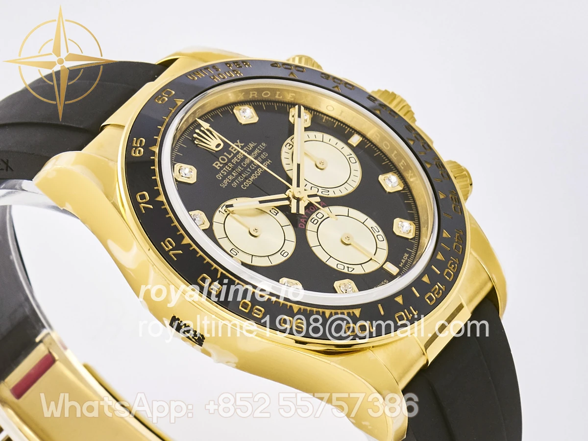 Rolex Daytona 126518 TMF Black/YG Diamonds Dial on Oysterflex Strap DD4131 - Image 6