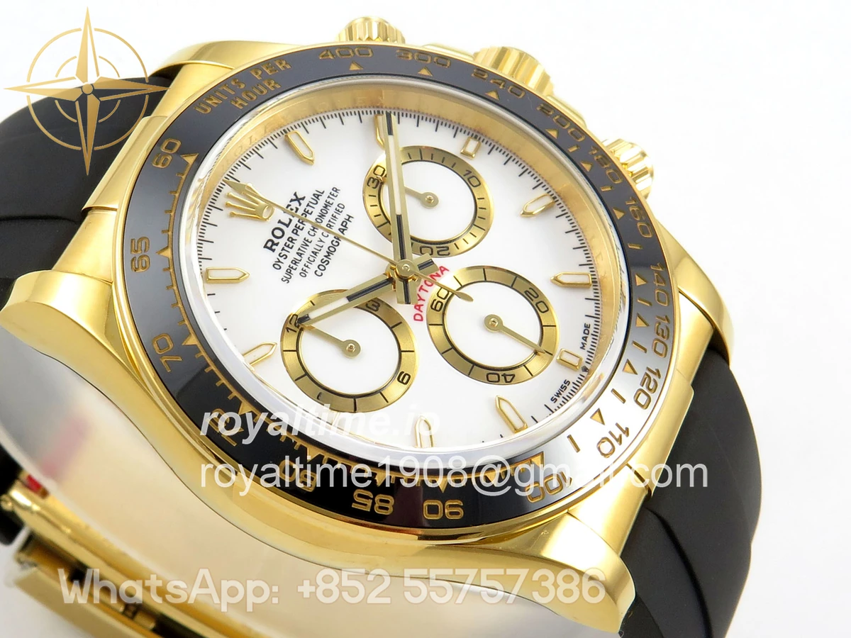 Rolex Daytona 126518 TMF White Dial on Oysterflex Strap DD4131(162g) - Image 6