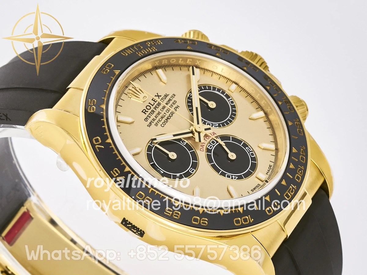 Rolex Daytona 126518 TMF YG/Black Dial on Oysterflex Strap DD4131 - Image 6