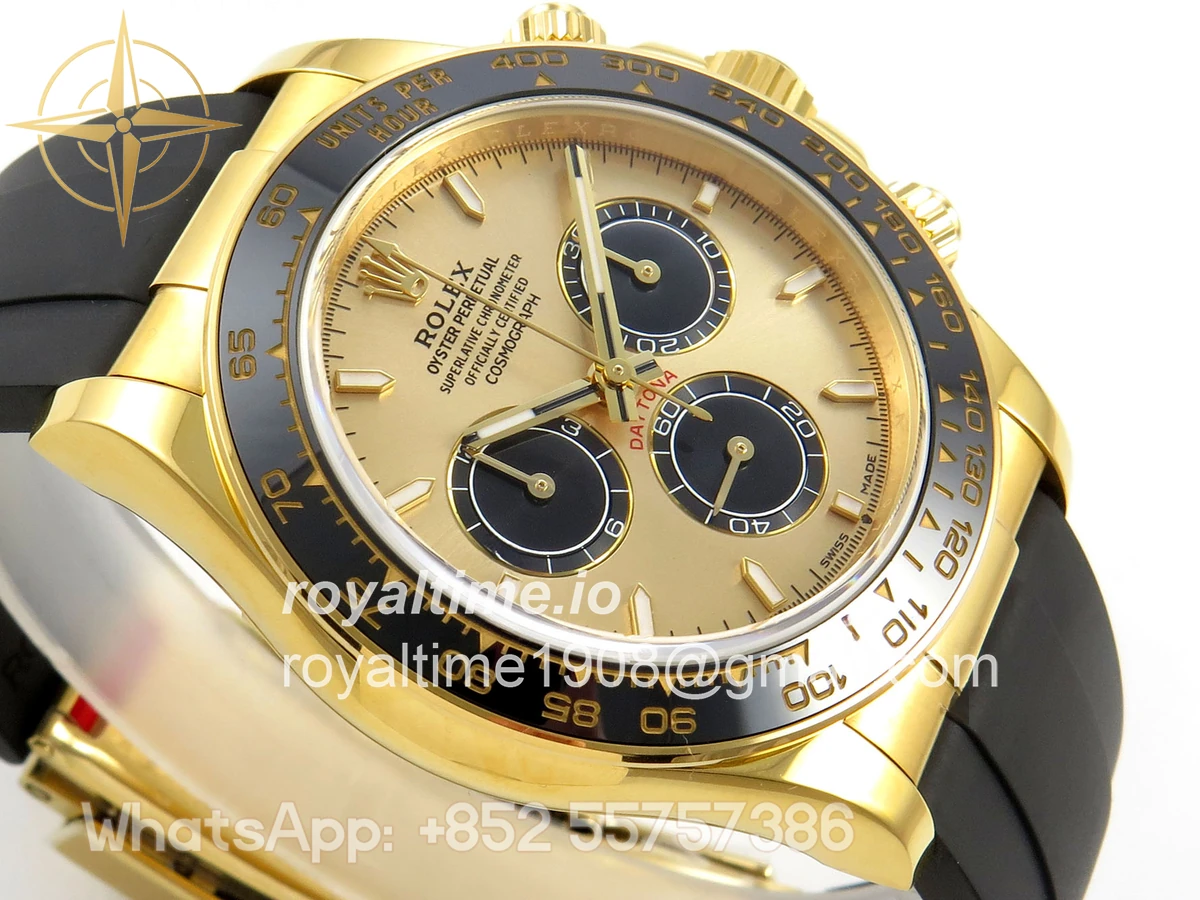 Rolex Daytona 126518 TMF YG/Black Dial on Oysterflex Strap DD4131(162g) - Image 6