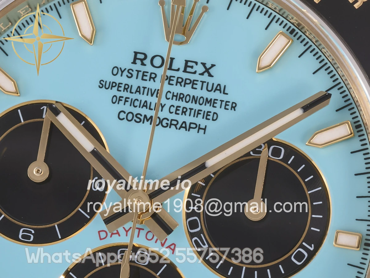 Rolex Daytona 126518 YG 3BF Tiffany Dial Sticks Markers on Oysterflex Strap Weighted 160g - Image 6