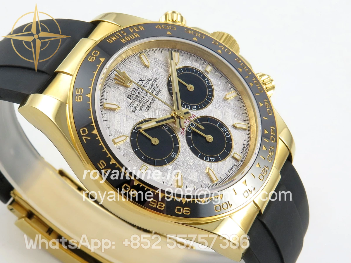 Rolex Daytona 126518 YG 3CF Meteorite Dial on Oysterflex Strap DD4131 (Gain Weight) - Image 6