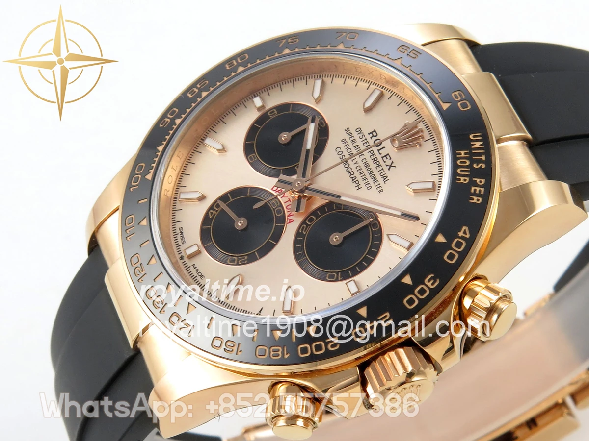 Rolex Daytona 126515 RG Clean Plus 904L Steel RG/Black Dial on Oysterflex Strap DD4131 - Image 6