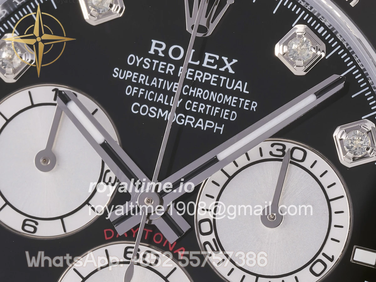 Rolex Daytona 126519 3BF Black/Silver Diamonds Dial Sticks Markers on Oysterflex Strap Weighted 160g - Image 6