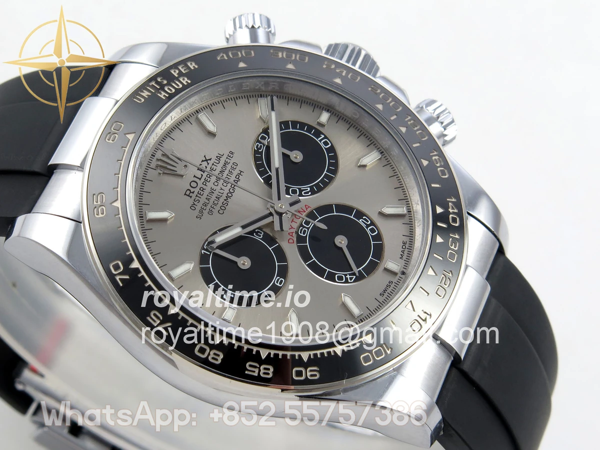 Rolex Daytona 126519 QF Gray/Black Dial on Oysterflex Strap JH4131 V18 (Free Sprung) Weighted 157g - Image 6