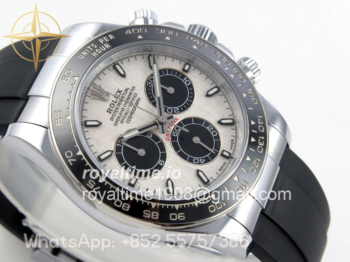 Rolex Daytona 126519 QF Meteorite Dial on Oysterflex Strap JH4131 V18 Weighted (Free Sprung) Weighted 157g - Image 6