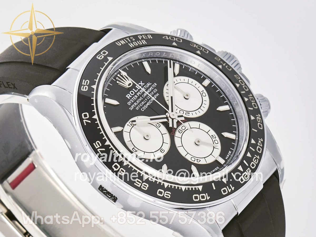 Rolex Daytona 126519 TMF Black/Silver Dial on Oysterflex Strap DD4131 - Image 6