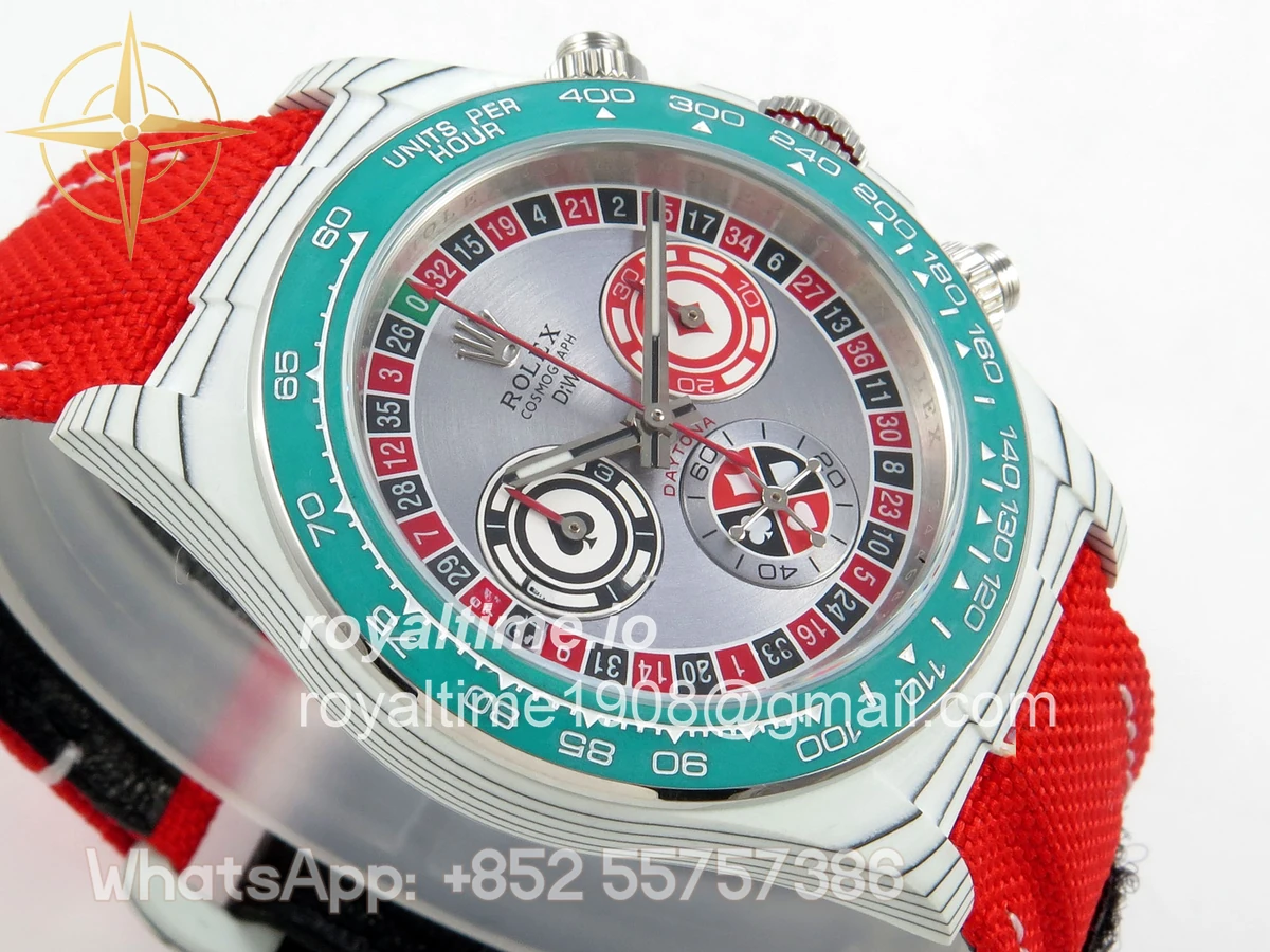 Rolex Daytona DIW White Carbon "LUCKY PLAYER QF" DIWF DD4801 - Image 6