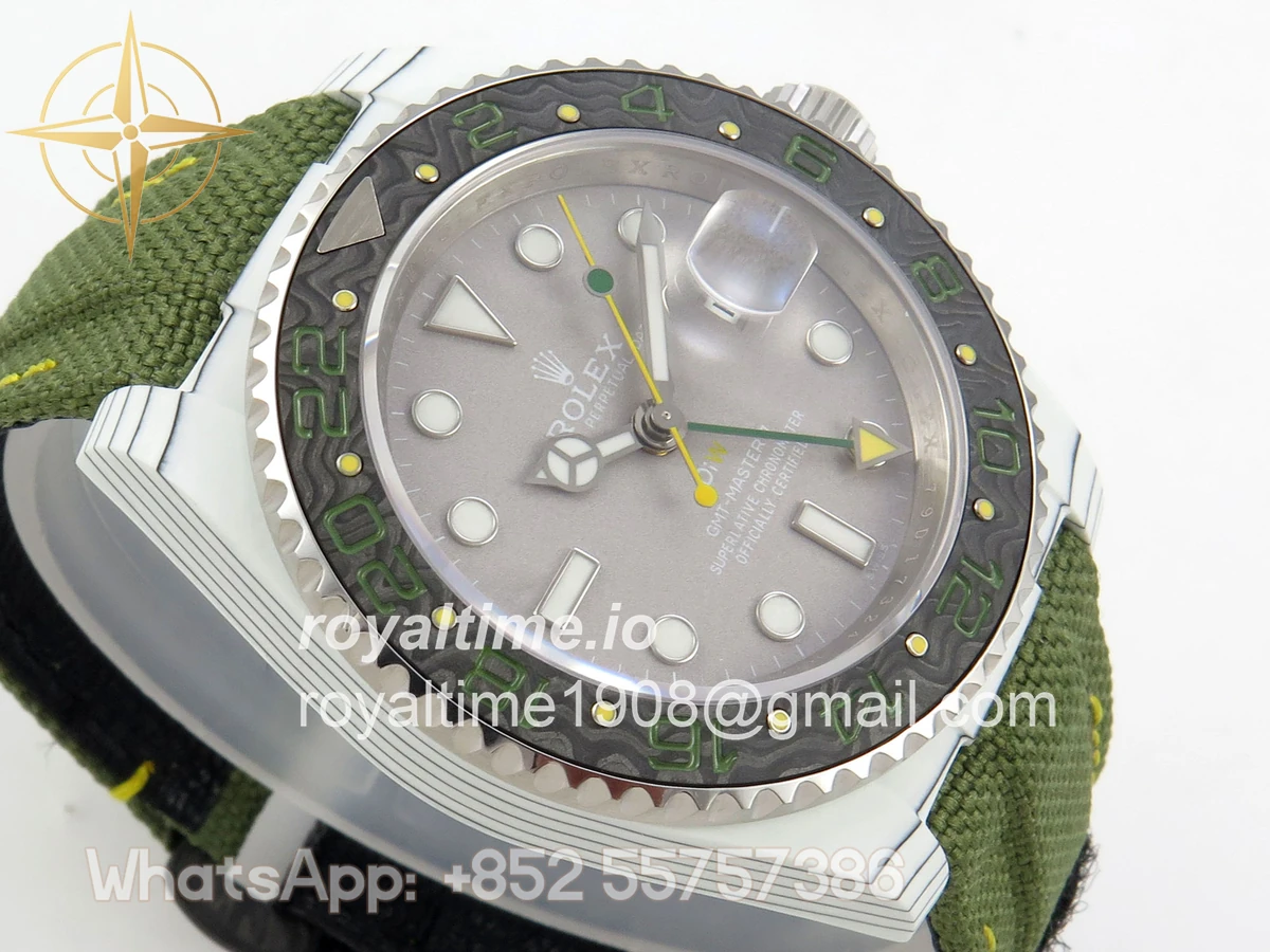 Rolex GMT Master DiW "VERDANT GRAY" DIWF on Green Nylon Strap VR3285 - Image 6