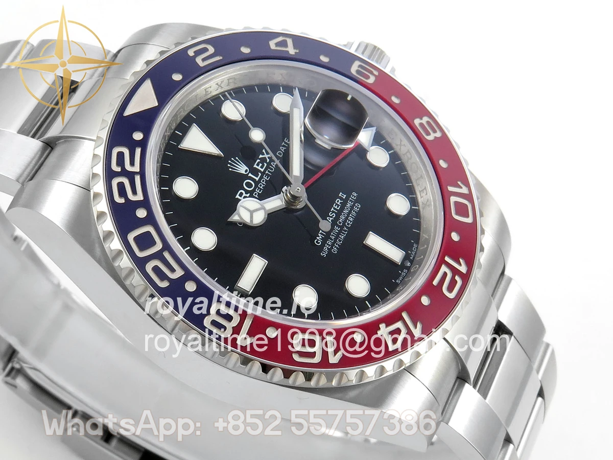 Rolex GMT-Master II 126710 BLRO 904L SS VSF Black Dial On Oyster Bracelet DD3285 CHS V3 - Image 6
